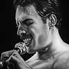 Freddie Mercury  monocromo óleo sobre lienzo 80cm  x 1 mt	