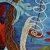 Con hilos de Luna - Alquimia textil. 1.30 x 0.90m tapiz de faz de trama	