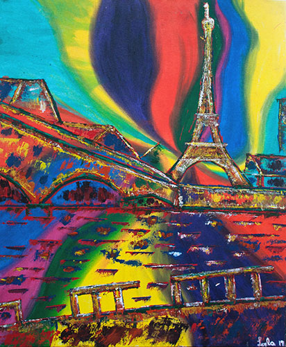 París y su Luz. Óleo sobre lienzo. 50 x 70 cm