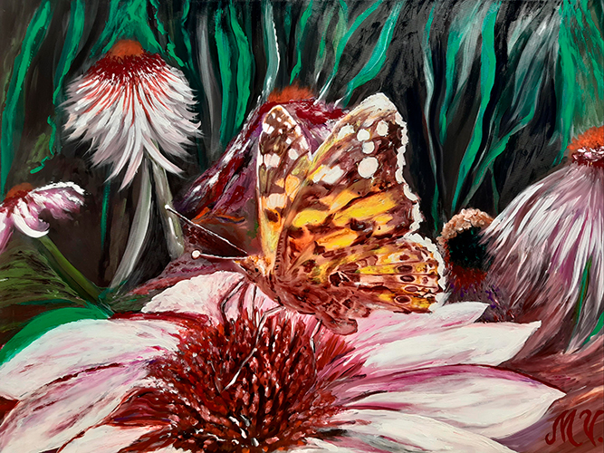Butterfly. Acrylic on canvas. 100×75