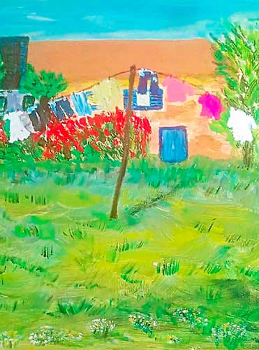 Casita de campo. Acrílico.40x30 / 